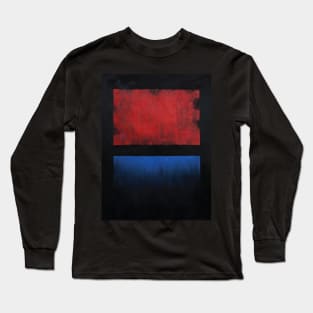 mark rothko red and blue in black Long Sleeve T-Shirt